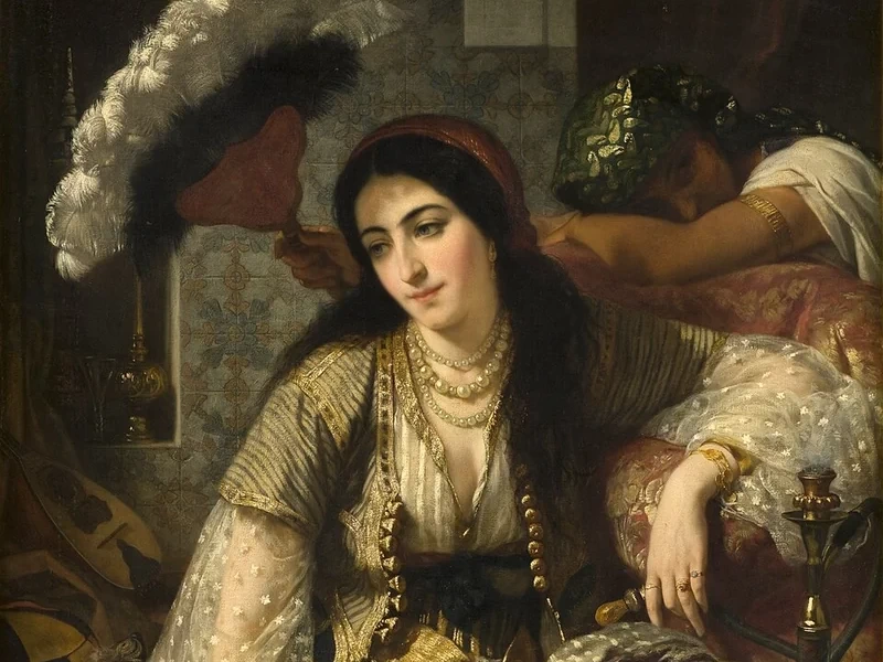 1814-Jean-Baptiste-Ange Tissier - Donna algerina e il suo schiavo